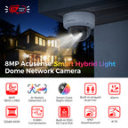 Hikvision DS-2CD2183G2-LI(S)(2U) 8MP PoE Security Camera with Dual Mic/Audio, 98ft Smart Hybrid Night Vision, 108° FOV, MicroSD (512GB), AcuSense, IP67 IK10