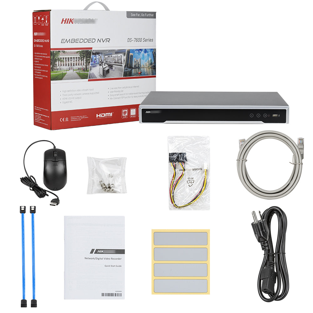 Hikvision 8CH 8MP IP CCTV Camera System PoE 8Channels 8PoE 8K NVR 8MP ColorVu Built in MIC Smart Hybrid Light 4K IP Cameraa Lot