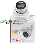 Hikvision 12MP UHD AcuSense Turret Camera Active Strobe Light & Audio Alarm Smart Hybrid Light Dual-Mic Speaker Hik-AI ISP