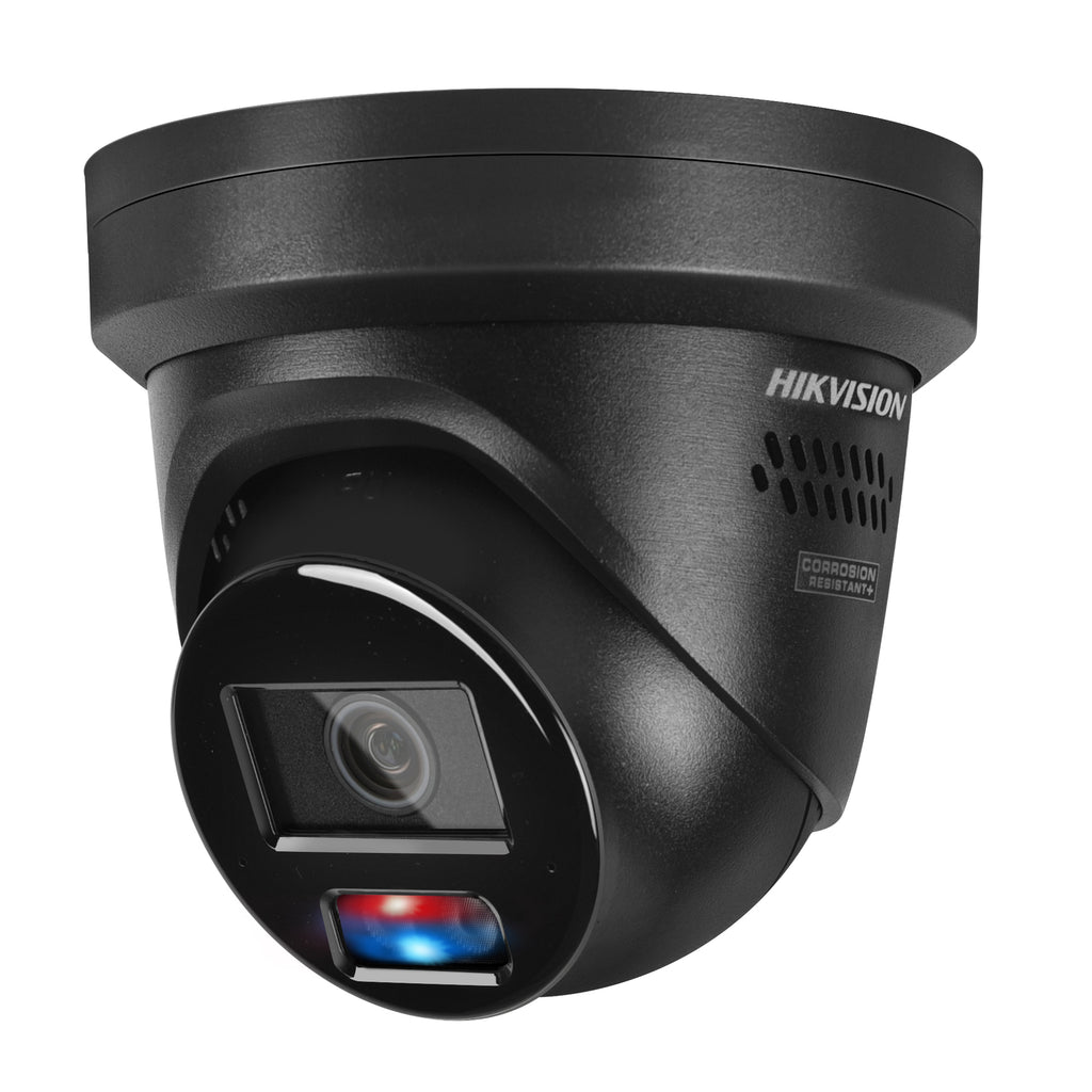 Hikvision Black 8MP ColorVu3.0 Smart Hybrid Light Two-way Audio DS-2CD2387G3-LIS2UY/SRB  AcuSense 3.0 4K PoE Camera Red & Blue Light & Sound Alarm