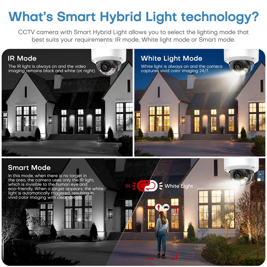 Hikvision oem DS-2CD2187G2H-LISU 8MP ColorVu PoE Dome IP Camera Hybrid Light MIC