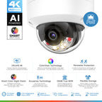 Hikvision oem DS-2CD2187G2H-LISU 8MP ColorVu PoE Dome IP Camera Hybrid Light MIC