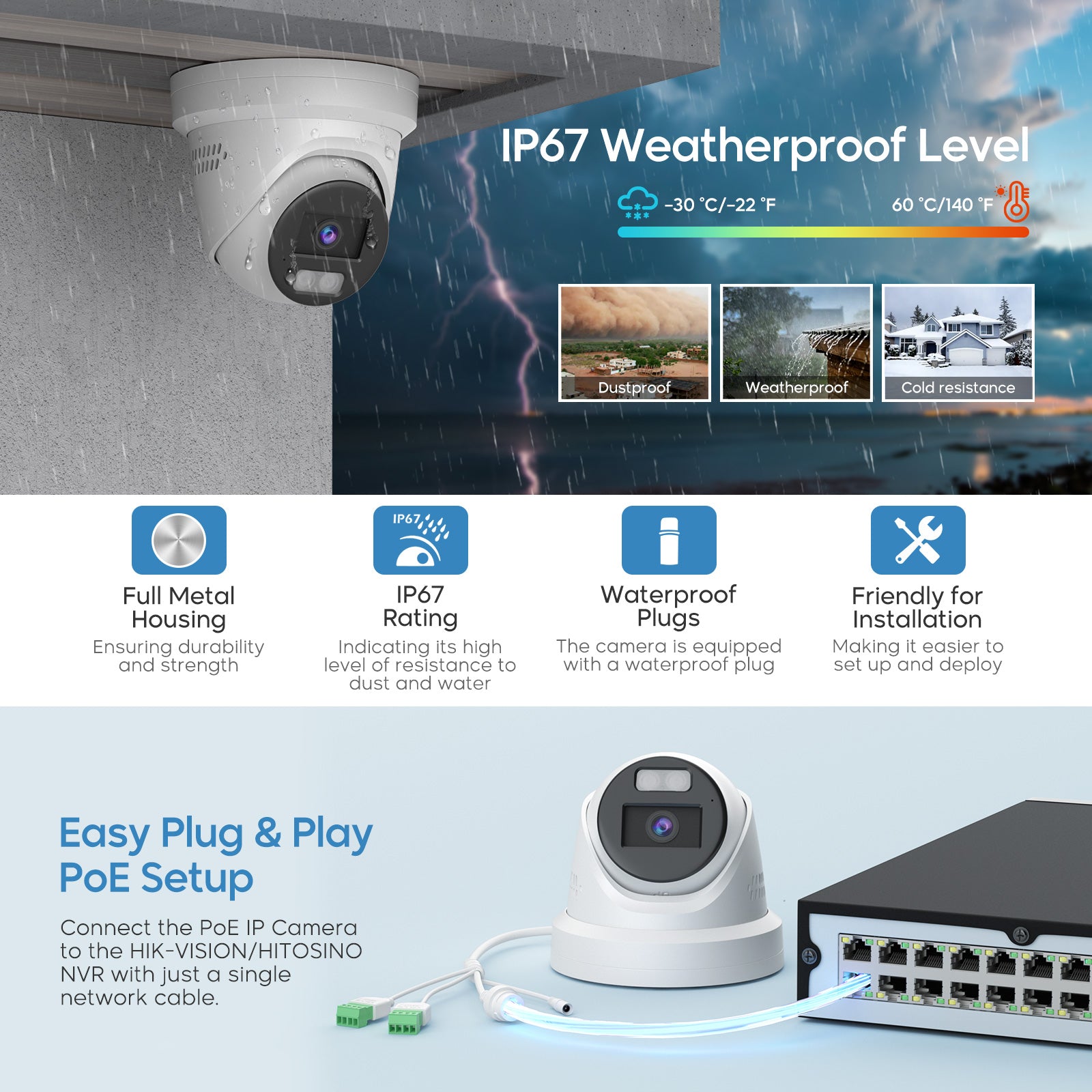 HIKVISION OEM 8MP Live Guard IP Camera DS-2CD2387G2H-LISU/SL IR ColorVu Outdoor