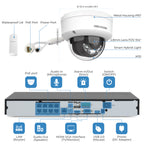 Hikvision DS-2CD2183G2-LIS2U 8MP AI PoE Dome Camera + DS-7608NXI-K2/8P 8CH PoE NVR Kit, AcuSense Human & Vehicle Detection, Smart Hybrid Light Color Night Vision, Built-in Mic, 4K Security System