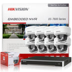 Hikvision POE Surveillance System 4MP AI Security Camera Dome Acusense Tripwire 8CH P2P NVR Video Surveillance Kit IP67 Outdoor