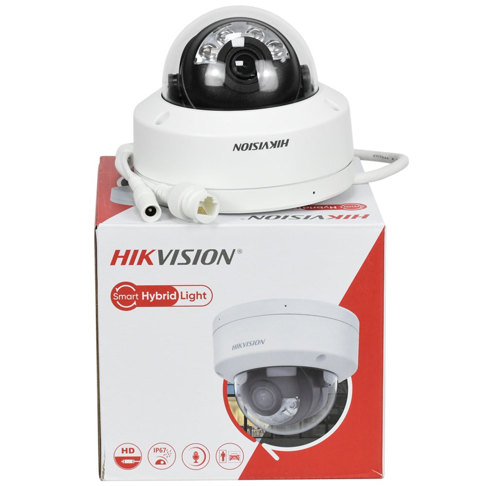 Hikvision 16ch 16POE Smart Hybrid Light IP Dome Camera System In/Outdoor 2.8mm Wide Viewing Angle Human/Vehicle Detection