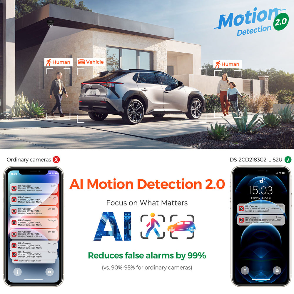 Hikvision DS-2CD2183G2-LIS2U 8 MP Acusense Smart Hybrid Light Fixed Dome Network Camera