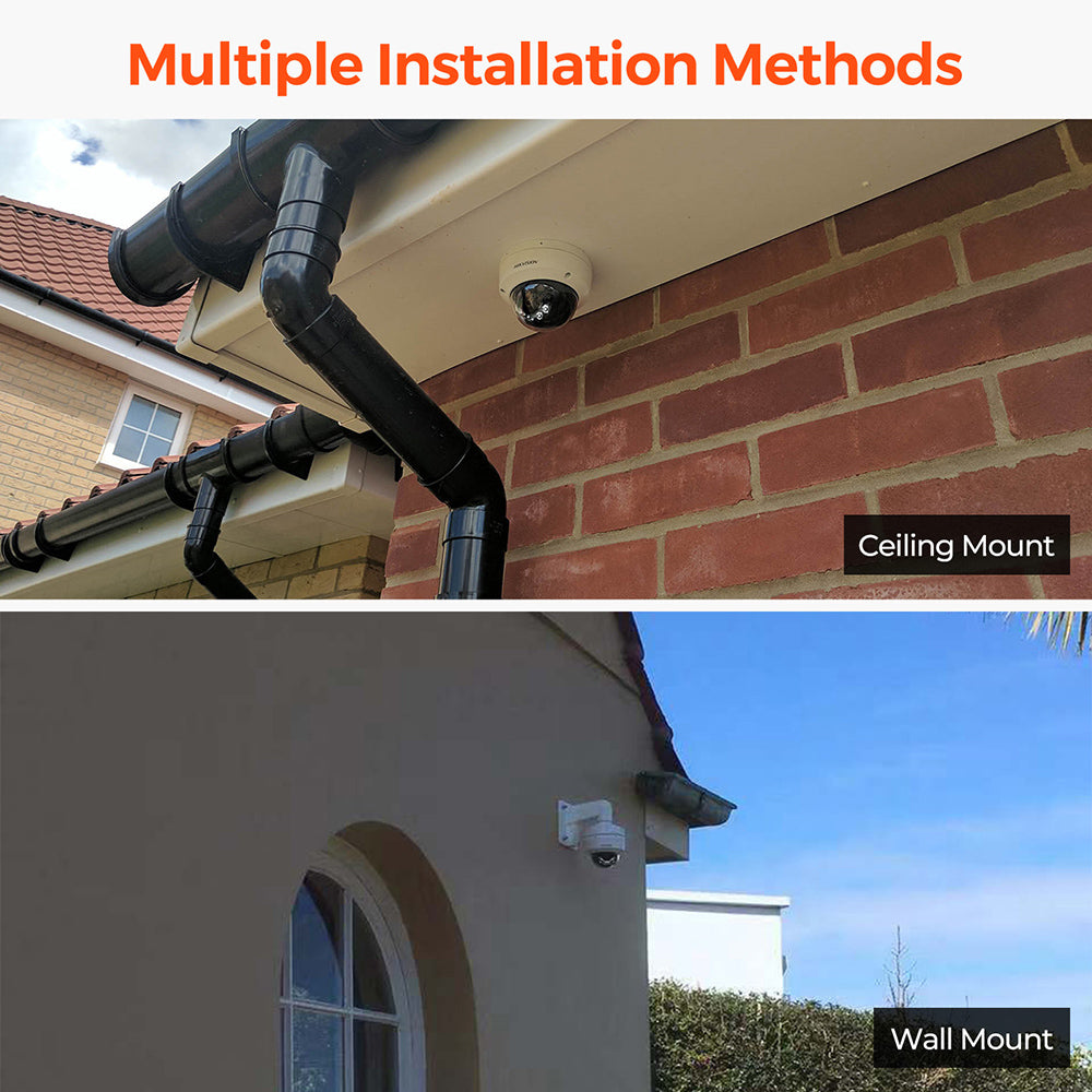 Hikvision 8ch POE IP Camera System MIC Smart Hybrid Light, Human/Vehicle Detection Plug & Play IP67 IK08