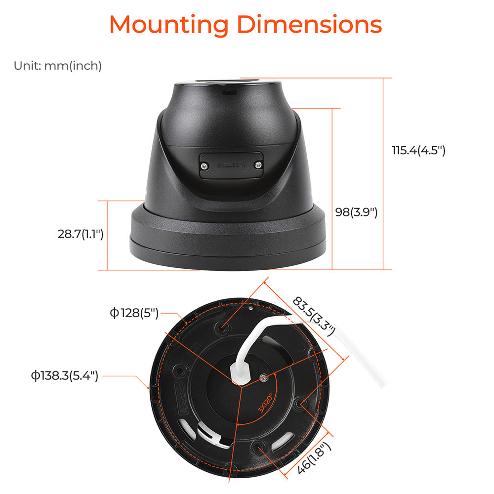 Hikvision DS-2CD2386G2H-IU 8MP 4K IP Camera Powered by Darkfighter Turret Built-in mic Network Camera