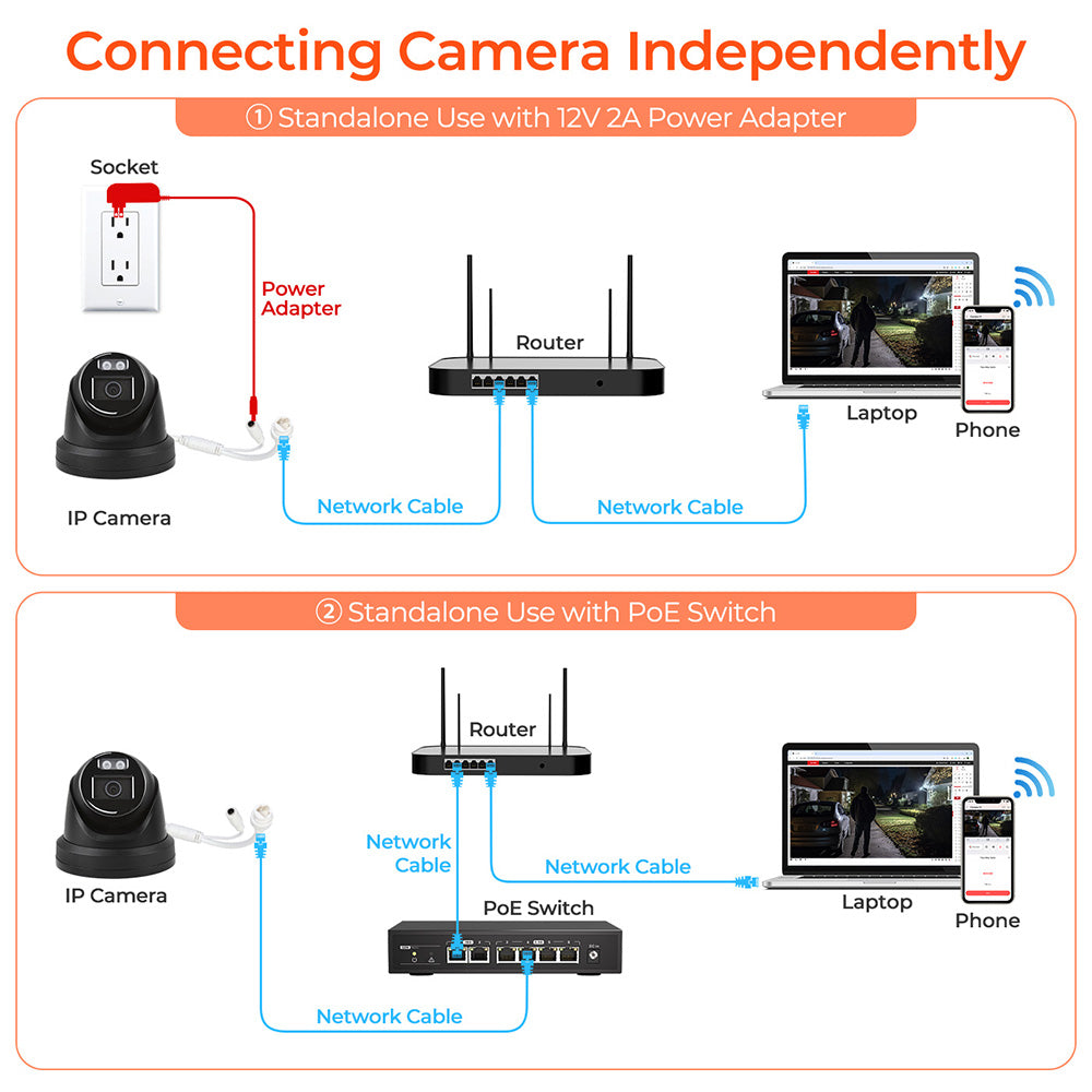 Hikvision DS-2CD2386G2H-IU 8MP 4K IP Camera Powered by Darkfighter Turret Built-in mic Network Camera
