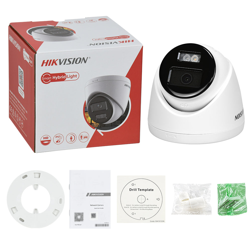 Hikvision DS-2CD1383G2-LIUF 8 MP 4K Acusense Smart Hybrid Light Fixed Turret Network Camera 2.8mm