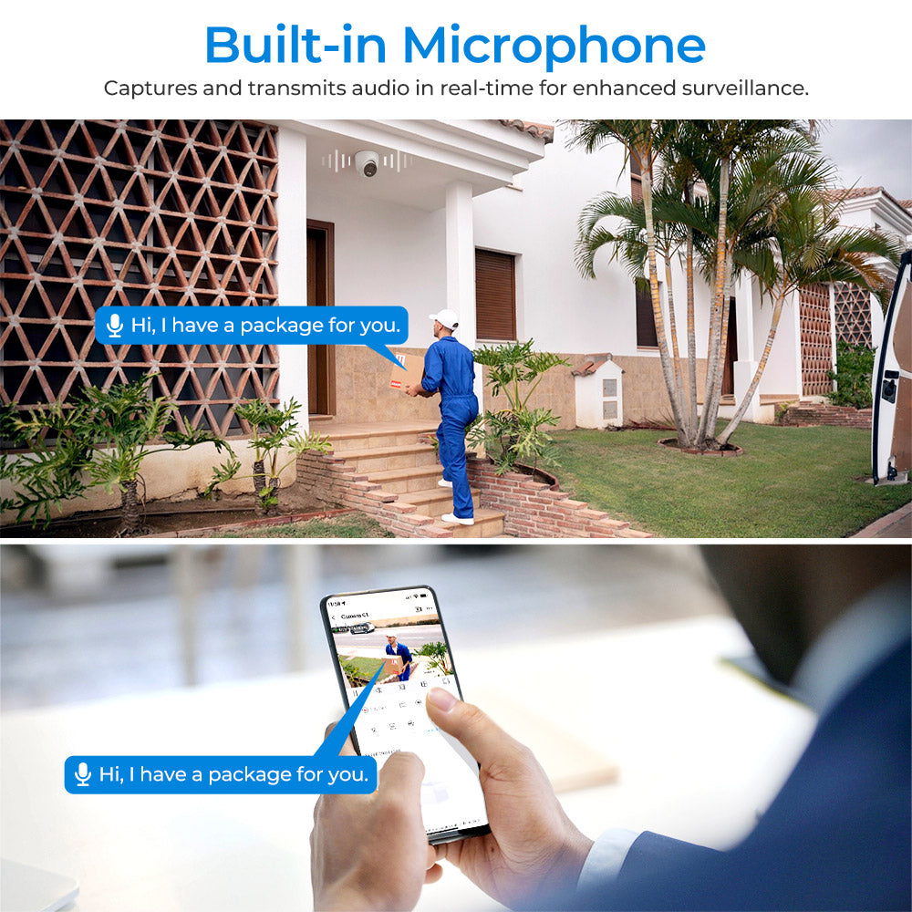 Hikvision DS-2CD1383G2-LIUF 4K 8 MP Smart Hybrid Light IP Camera 2.8mm Human & Vehicle Detection 12.5/50 fps