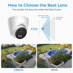 Hikvision 16ch POE Acusense NVR 4K IP Security Camera System Surveillance DS-7616NI-Q2-16P with DS-2CD1383G2-LIUF Indoor Outdoor Turret 2.8MM People & Vehicle Detection