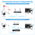 Hikvision 4ch 4POE Security Camera System 8 MP 4K Smart Hybrid Light Turret Network Camera 2.8MM Motion Detection Plug & Play