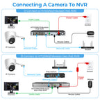 Hikvision 4ch 4POE Security Camera System 8 MP 4K Smart Hybrid Light Turret Network Camera 2.8MM Motion Detection Plug & Play