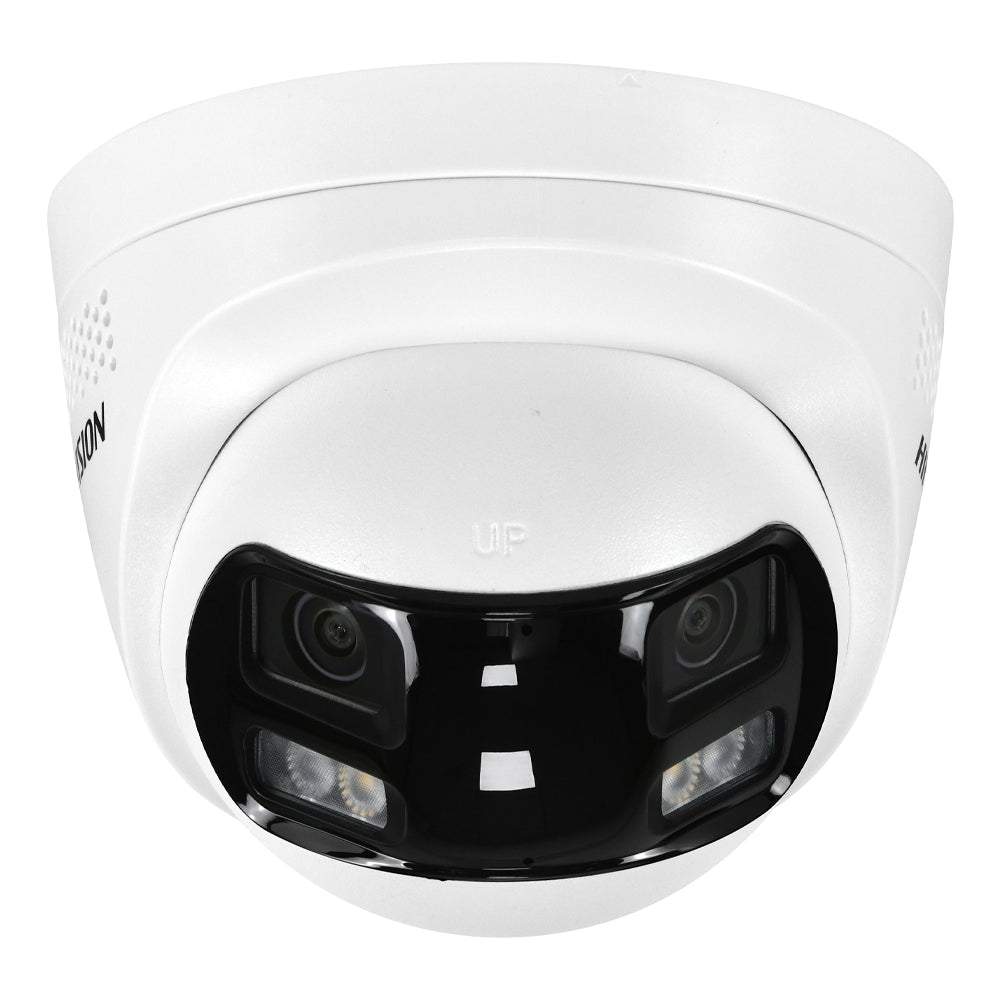 Hikvision DS-2CD1383G2P-LIUF/SL 8MP 180° Panoramic AI Turret Camera | AcuSense Smart Hybrid Light PoE Camera with Audio