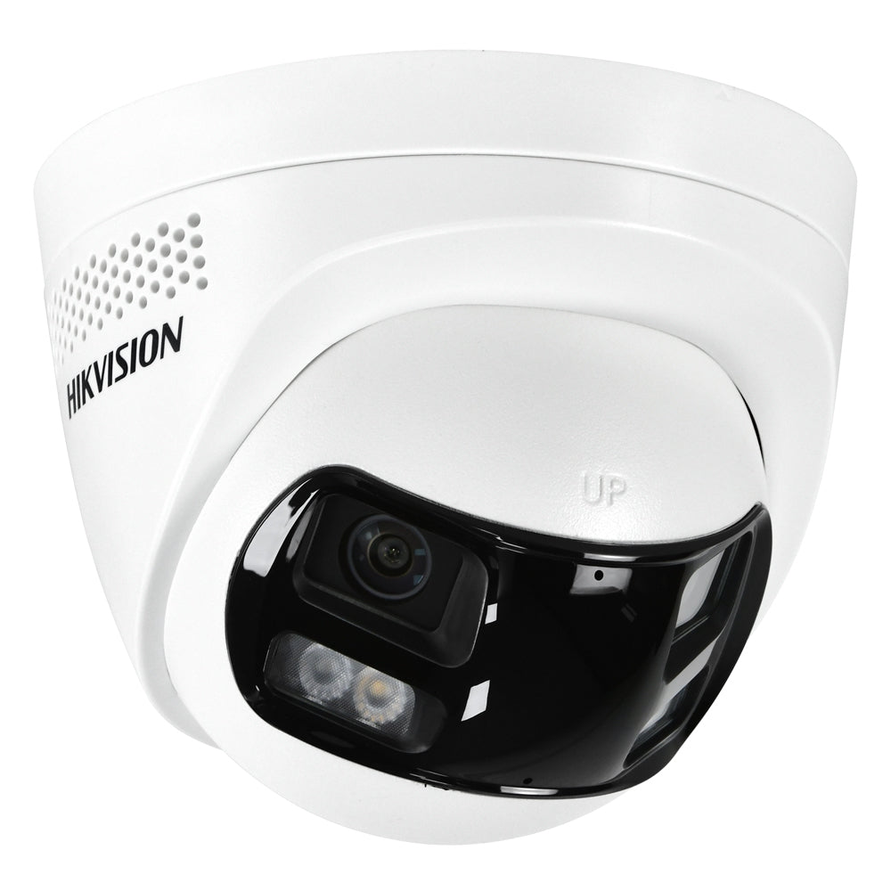 Hikvision DS-2CD1383G2P-LIUF/SL 8MP 180° Panoramic AI Turret Camera | AcuSense Smart Hybrid Light PoE Camera with Audio