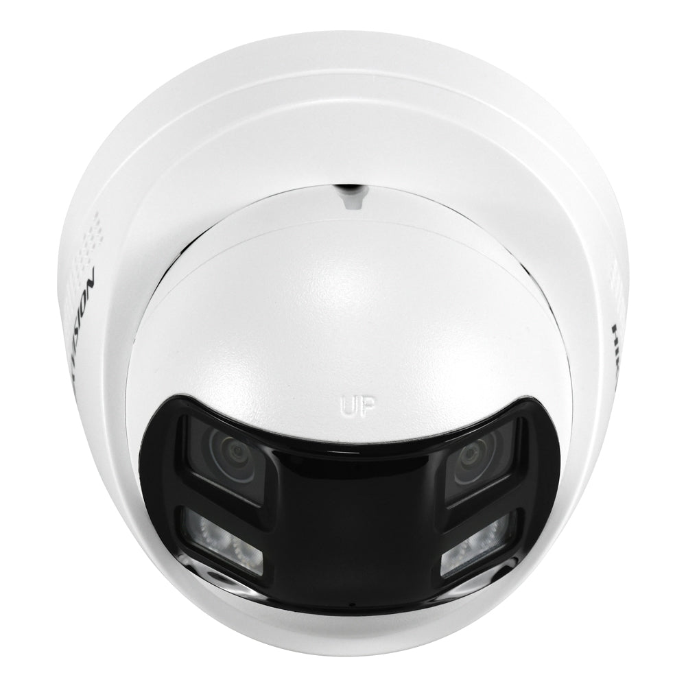 Hikvision DS-2CD1383G2P-LIUF/SL 8MP 180° Panoramic AI Turret Camera | AcuSense Smart Hybrid Light PoE Camera with Audio