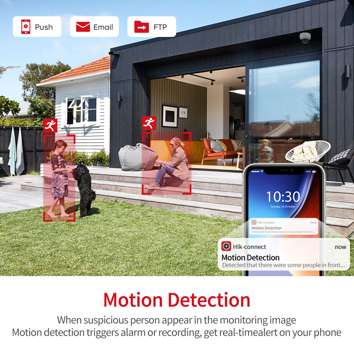 Hikvision DS-2CD2043G2-LI2U 4MP Acusense Smart Hybrid Light Fixed Bullet Network Camera with 2-way mic and Motion Detection