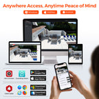 Hikvision POE Surveillance System 4MP AI Security Camera Dome Acusense Tripwire 8CH P2P NVR Video Surveillance Kit IP67 Outdoor