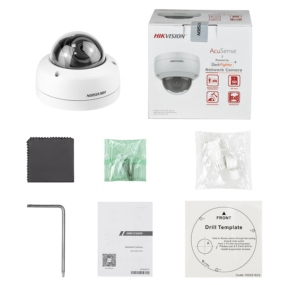 Hikvision DS-2CD2146G2H-I 4 MP Darkfighter Fixed Dome IP Camera Acusense 2.8MM IP67 & Ik10 vandal proof