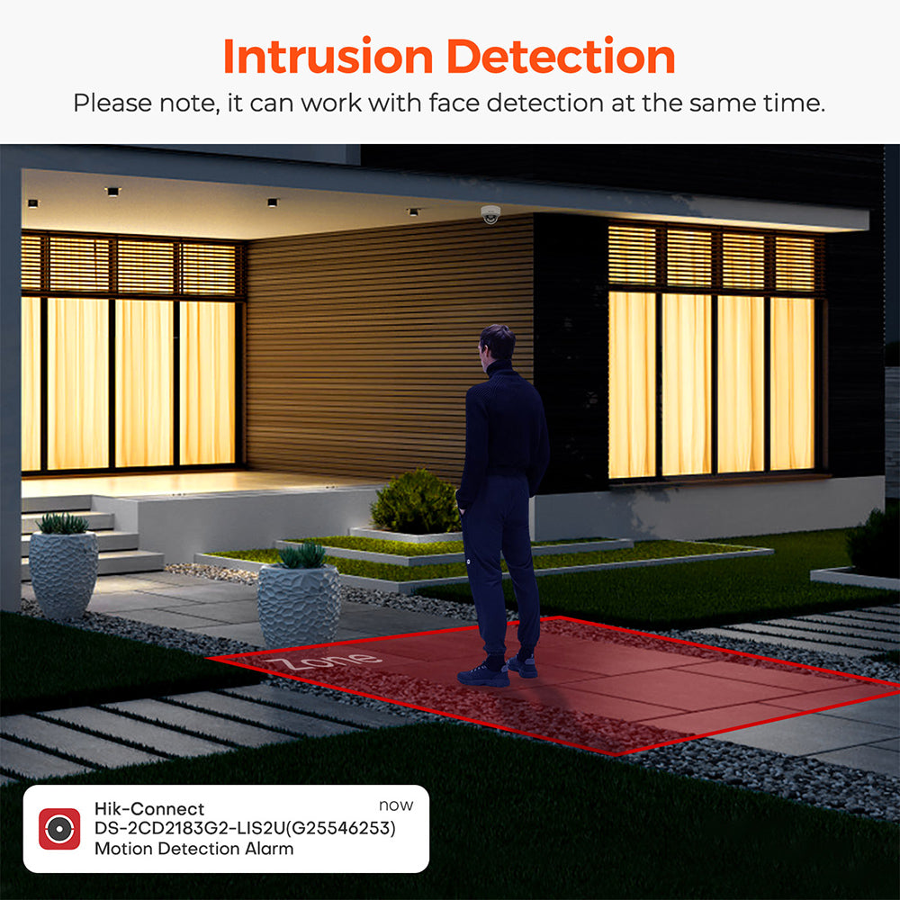 Hikvision DS-2CD2183G2-LIS2U 8 MP Acusense Smart Hybrid Light Fixed Dome Network Camera Built-in dual-microphone