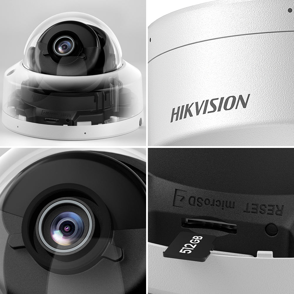Hikvision DS-2CD2186G2H-ISU 4K 8 MP Powered by Darkfighter Fixed Dome Acusense IP Camera IP67 & IK10 MIC 2.8MM