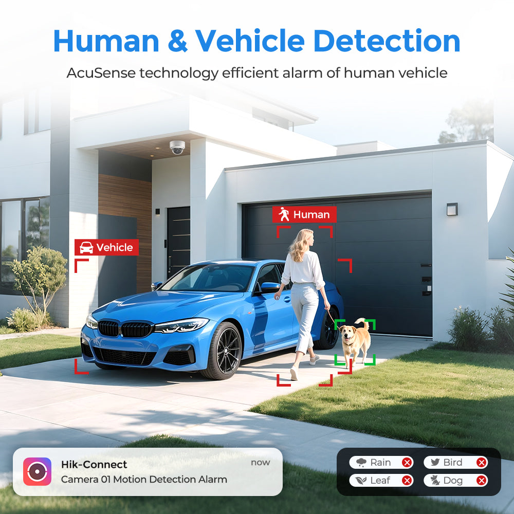 Hikvision DS-2CD2186G2H-ISU 4K 8 MP Powered by Darkfighter Fixed Dome Acusense IP Camera IP67 & IK10 MIC 2.8MM