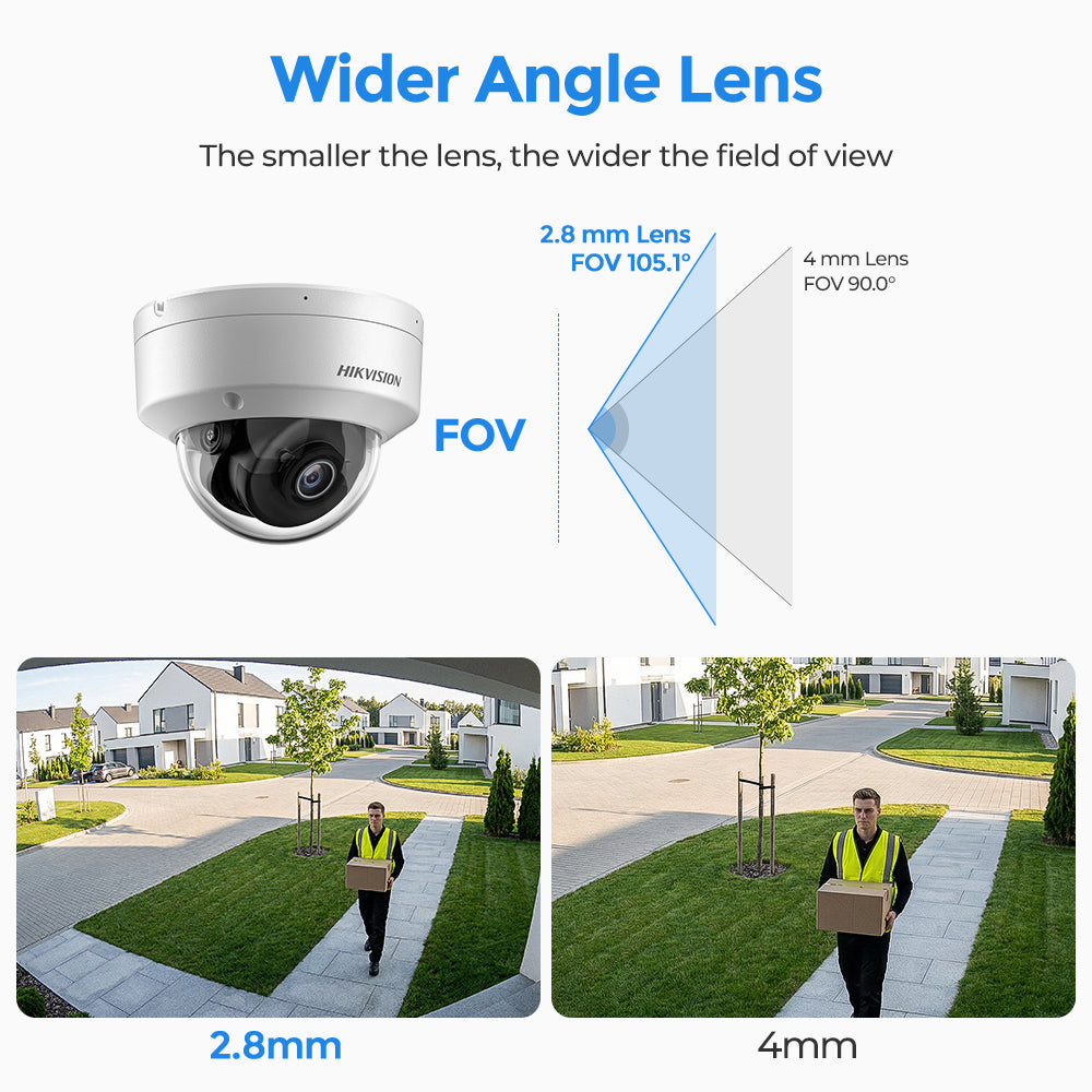 Hikvision DS-2CD2186G2H-ISU 4K 8 MP Powered by Darkfighter Fixed Dome Acusense IP Camera IP67 & IK10 MIC 2.8MM