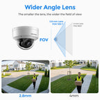 Hikvision DS-2CD2186G2H-ISU 4K 8 MP Powered by Darkfighter Fixed Dome Acusense IP Camera IP67 & IK10 MIC 2.8MM