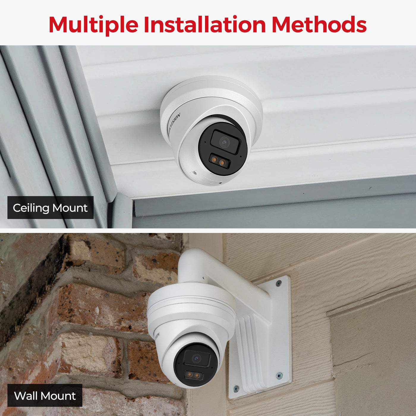 Hikvison DS-2CD2343G2-LI2U 4MP Acusense Smart Hybrid Light Fixed Turret Network Camera with Motion Detection and  2-way real-time MIC