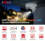 Hikvison DS-2CD2343G2-LI2U 4MP Acusense Smart Hybrid Light Fixed Turret Network Camera with Motion Detection and  2-way real-time MIC