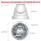 Hikvison DS-2CD2343G2-LI2U 4MP Acusense Smart Hybrid Light Fixed Turret Network Camera with Motion Detection and  2-way real-time MIC