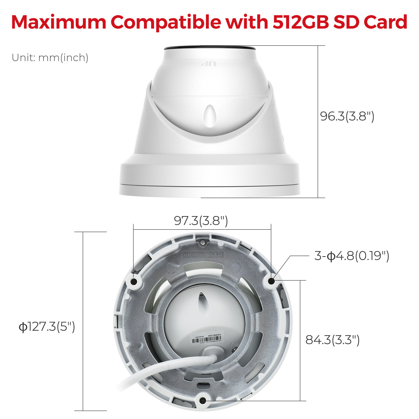 Hikvison DS-2CD2343G2-LI2U 4MP Acusense Smart Hybrid Light Fixed Turret Network Camera with Motion Detection and  2-way real-time MIC