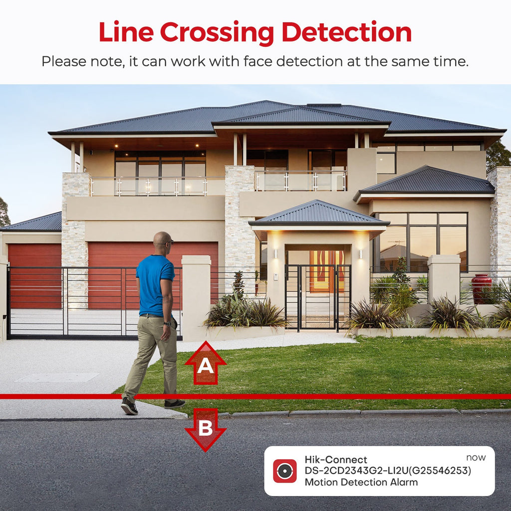 Hikvison DS-2CD2343G2-LI2U 4MP Acusense Smart Hybrid Light Fixed Turret Network Camera with Motion Detection and  2-way real-time MIC