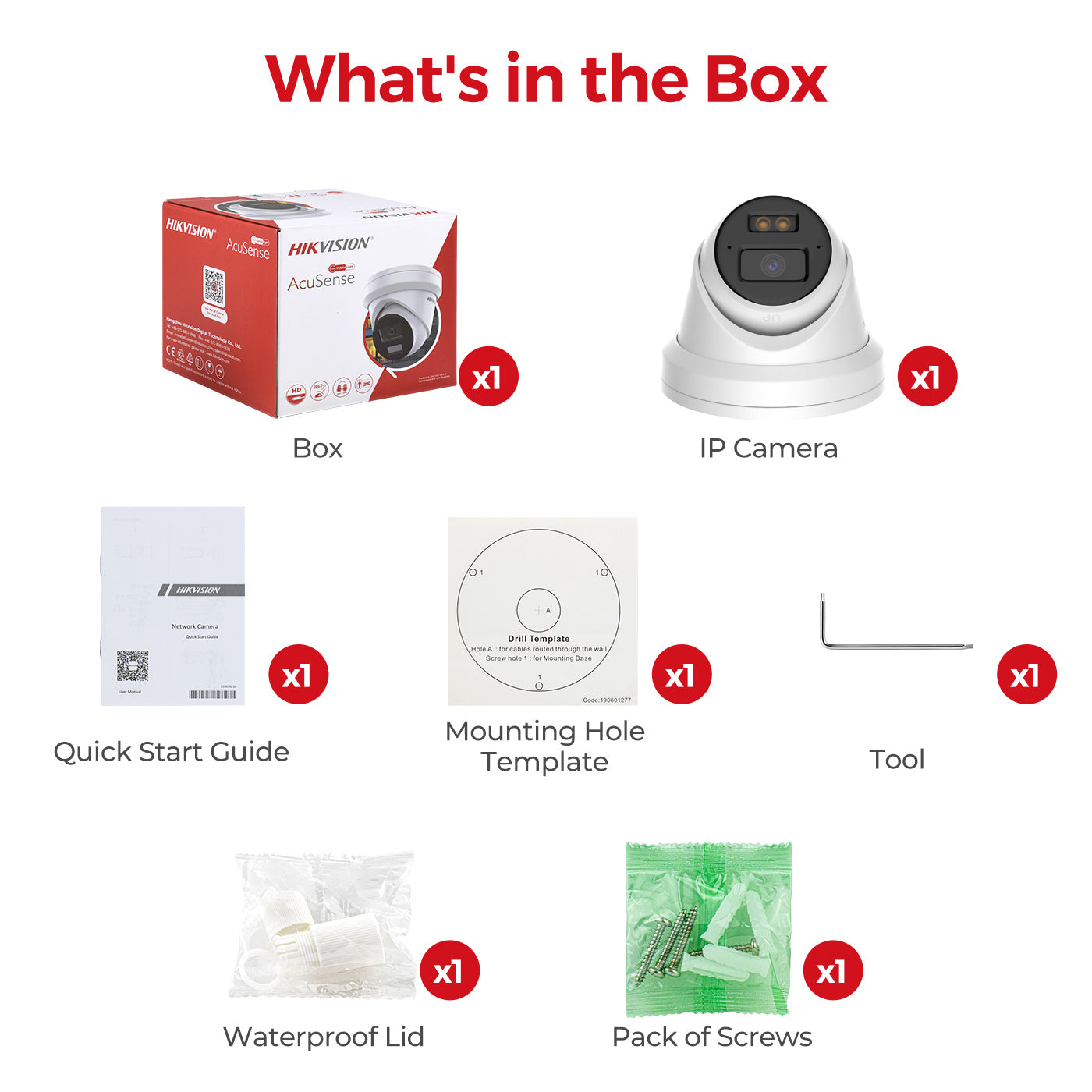 Hikvison DS-2CD2343G2-LI2U 4MP Acusense Smart Hybrid Light Fixed Turret Network Camera with Motion Detection and  2-way real-time MIC