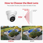 Hikvison DS-2CD2343G2-LI2U 4MP Acusense Smart Hybrid Light Fixed Turret Network Camera with Motion Detection and  2-way real-time MIC