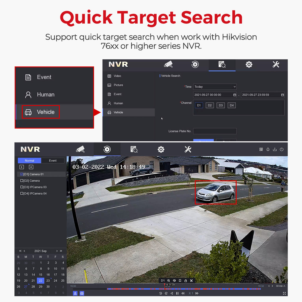 Hikvison DS-2CD2343G2-LI2U 4MP Acusense Smart Hybrid Light Fixed Turret Network Camera with Motion Detection and  2-way real-time MIC