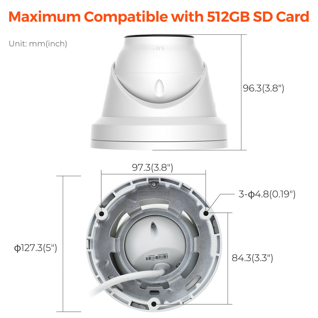 Hikvision DS-2CD2343G2-LI 4MP Acusense Smart Hybrid Light Fixed Turret Network Camera with Human & Vehicle Detection