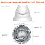 Hikvision DS-2CD2343G2-LI 4MP Acusense Smart Hybrid Light Fixed Turret Network Camera with Human & Vehicle Detection