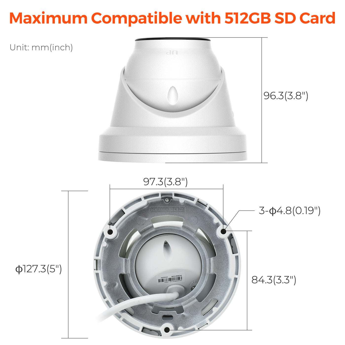 Hikvision DS-2CD2343G2-LI 4MP Acusense Smart Hybrid Light Fixed Turret Network Camera with Human & Vehicle Detection