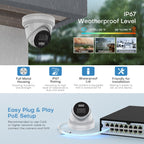 Hikvision DS-2CD2343G2-LI 4MP Acusense Smart Hybrid Light Fixed Turret Network Camera with Human & Vehicle Detection