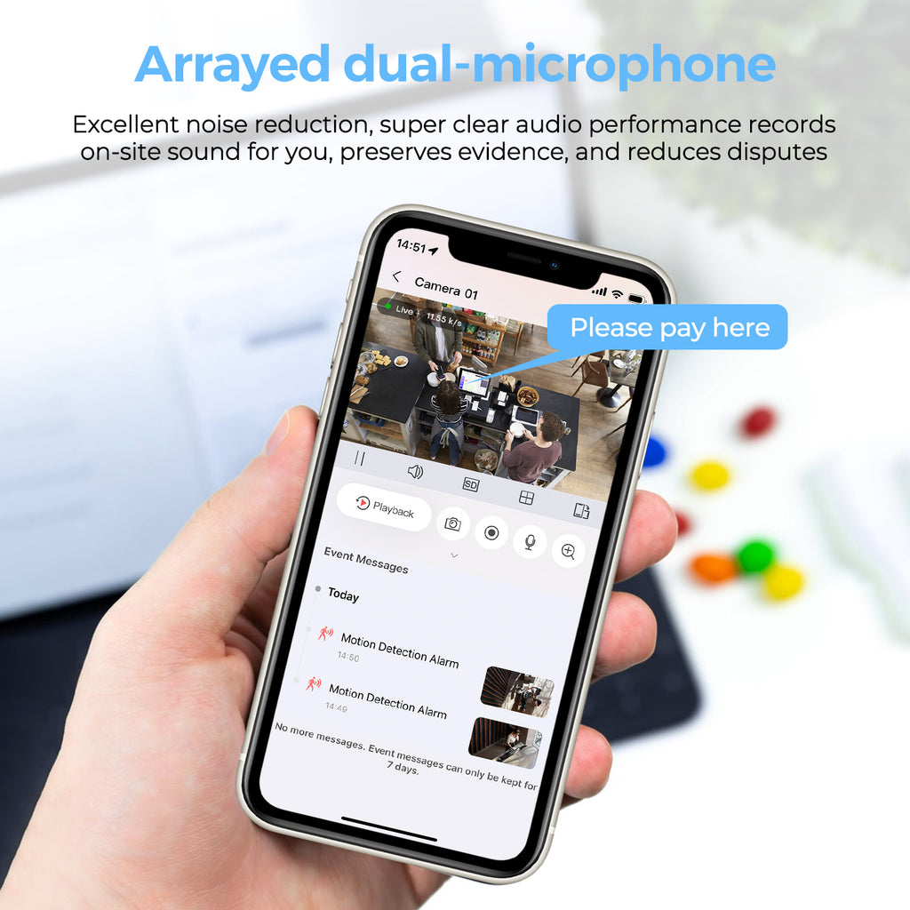 Hikvision DS-2CD2383G2-LI2U Black 8MP Acusense Smart Hybrid Light Fixed Turret Network Camera with Motion Detection Built-in 2-way MIC