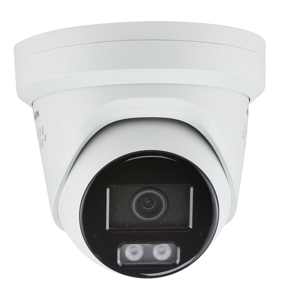 Hikvision DS-2CD2386G2H-IS2U/SL 8MP PoE IP Camera, 4K AcuSense Turret Network Camera with Strobe Light and Audible Warning, Built-in Mic and Speaker, Human/Vehicle Detection
