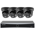 Hikvision Wired Security Camera System Outdoor AI Human/Vehicle Detection 8CH NVR Home CCTV Cameras MIC Smart hybrid Light Color Night Vision