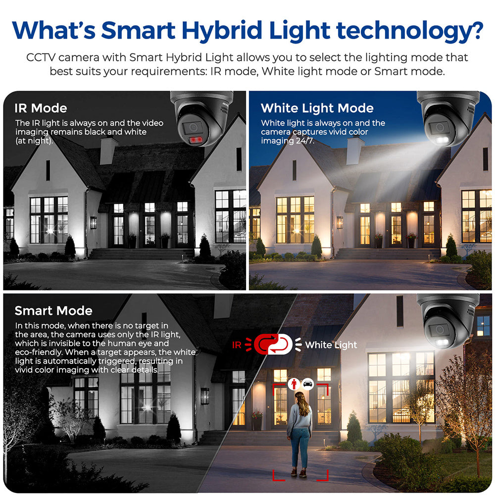 Hikvision Sound Light Alarm 2way Audio DS-2CD2387G2H-LISU/SL 2.8mm 8 MP Smart Hybrid Light with ColorVu Turret Network Camera
