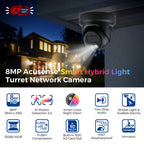 Hikvision Sound Light Alarm 2way Audio DS-2CD2387G2H-LISU/SL 2.8mm 8 MP Smart Hybrid Light with ColorVu Turret Network Camera