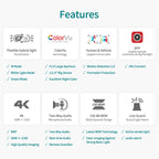 Hikvision 8MP DS-2CD2387G2H-LISU/SL Two-way Talk 2.8mm Smart Hybrid Light with ColorVu Turret Network Camera Active strobe light & audio alarm