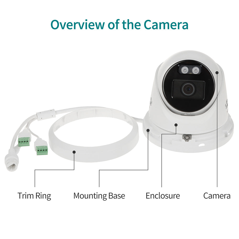 Hikvision 8MP DS-2CD2387G2H-LISU/SL Two-way Talk 2.8mm Smart Hybrid Light with ColorVu Turret Network Camera Active strobe light & audio alarm