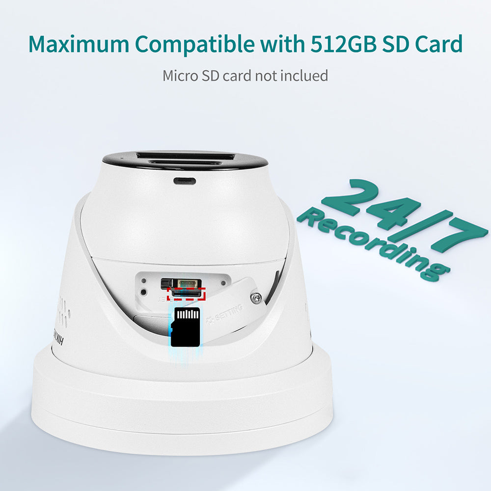 Hikvision 8MP DS-2CD2387G2H-LISU/SL Two-way Talk 2.8mm Smart Hybrid Light with ColorVu Turret Network Camera Active strobe light & audio alarm